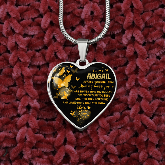 00120535488-1GP-sp-52768 - [ Abigail | 1 | 1 ] (SO_Heart_Necklace_Variation_None) Personalized Necklace Name for Wife to My Abigail Always Rem