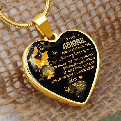 00120535488-1GP-sp-52768 - [ Abigail | 1 | 1 ] (SO_Heart_Necklace_Variation_None) Personalized Necklace Name for Wife to My Abigail Always Rem