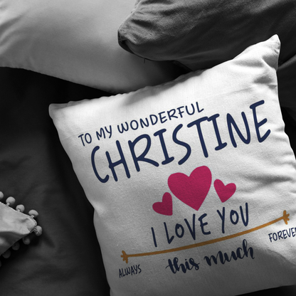 PL-21250658-sp-22030 - Valentines Day Pillow Covers 18x18 - to My Wonderful Christi