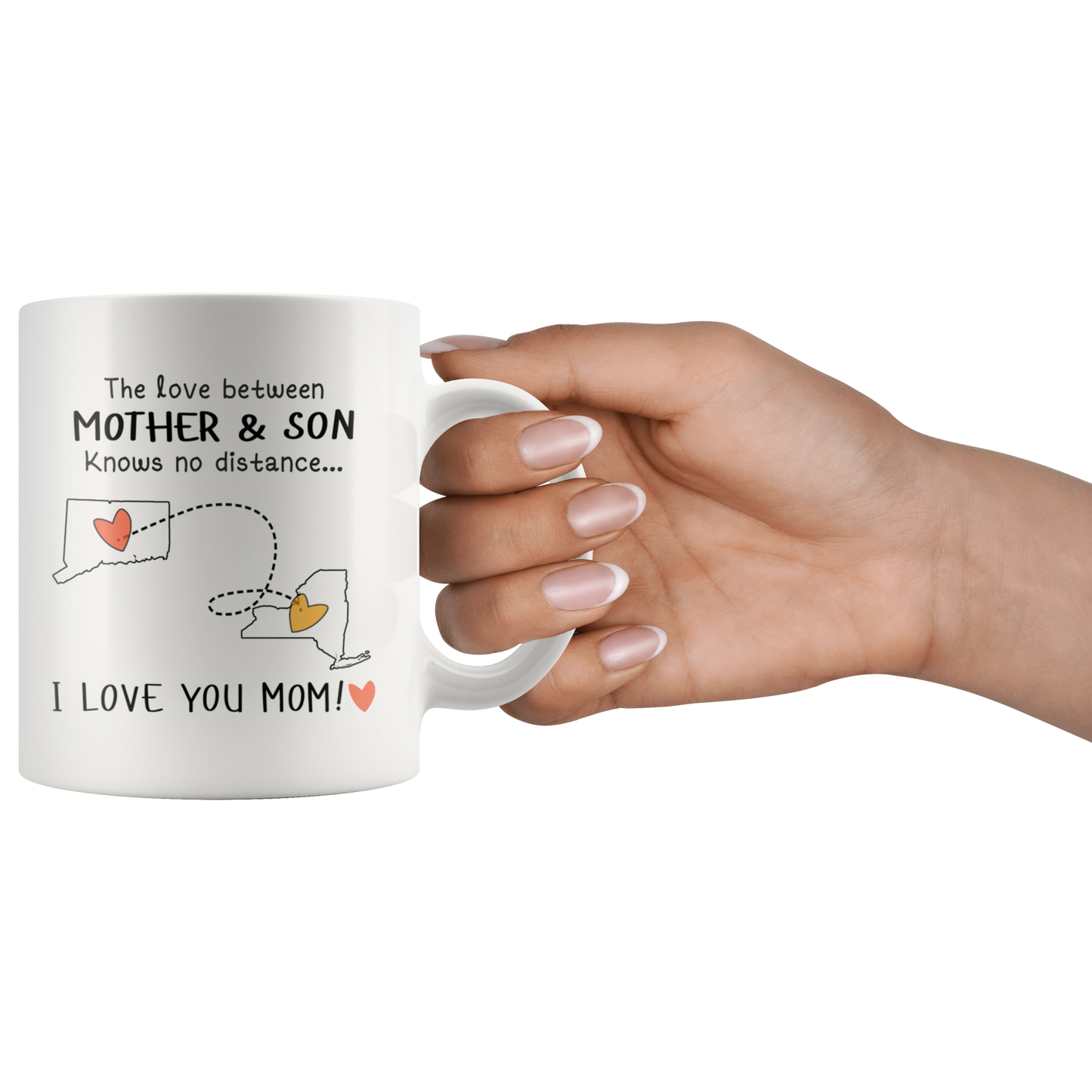 HNV-CUS-GRAND-sp-26812 - [ Connecticut | New York ] (mug_11oz_white) Mothers Day Gifts Personalized Mother Day Gifts Coffee Mug F