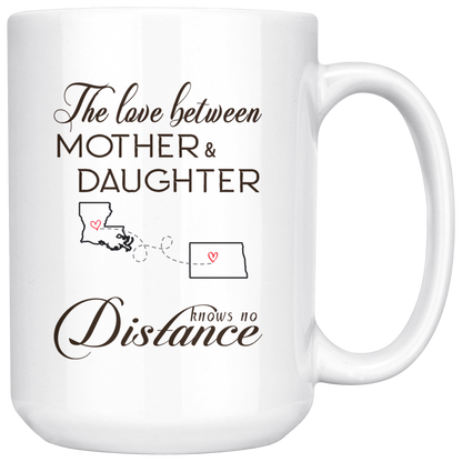 ND20636437-sp-23395 - Long Distance Mug 15 oz Louisiana North Dakota - The Love Be