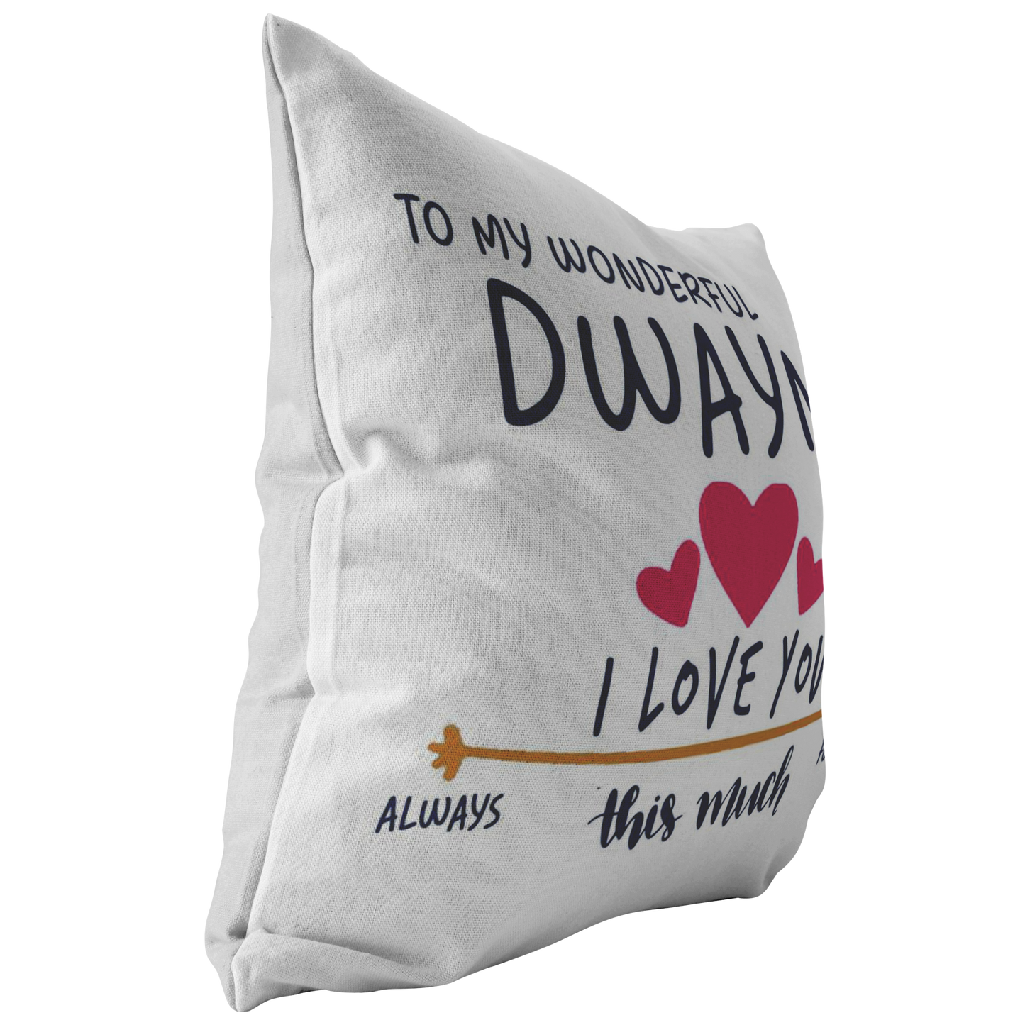 PL-21252414-sp-32819 - [ Dwayne | 1 | 1 ] (PI_ThrowPillowCovers) Valentines Day Pillow Covers 18x18 - to My Wonderful Dwayne