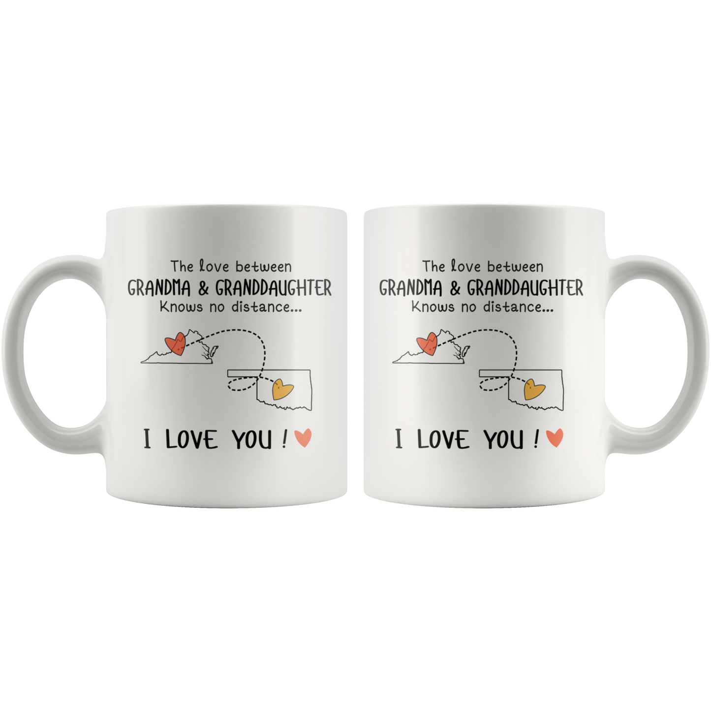 HNV-CUS-GRAND-sp-26545 - [ Virginia | Oklahoma ] (mug_11oz_white) Mothers Day Gifts Personalized Mother Day Gifts Coffee Mug F
