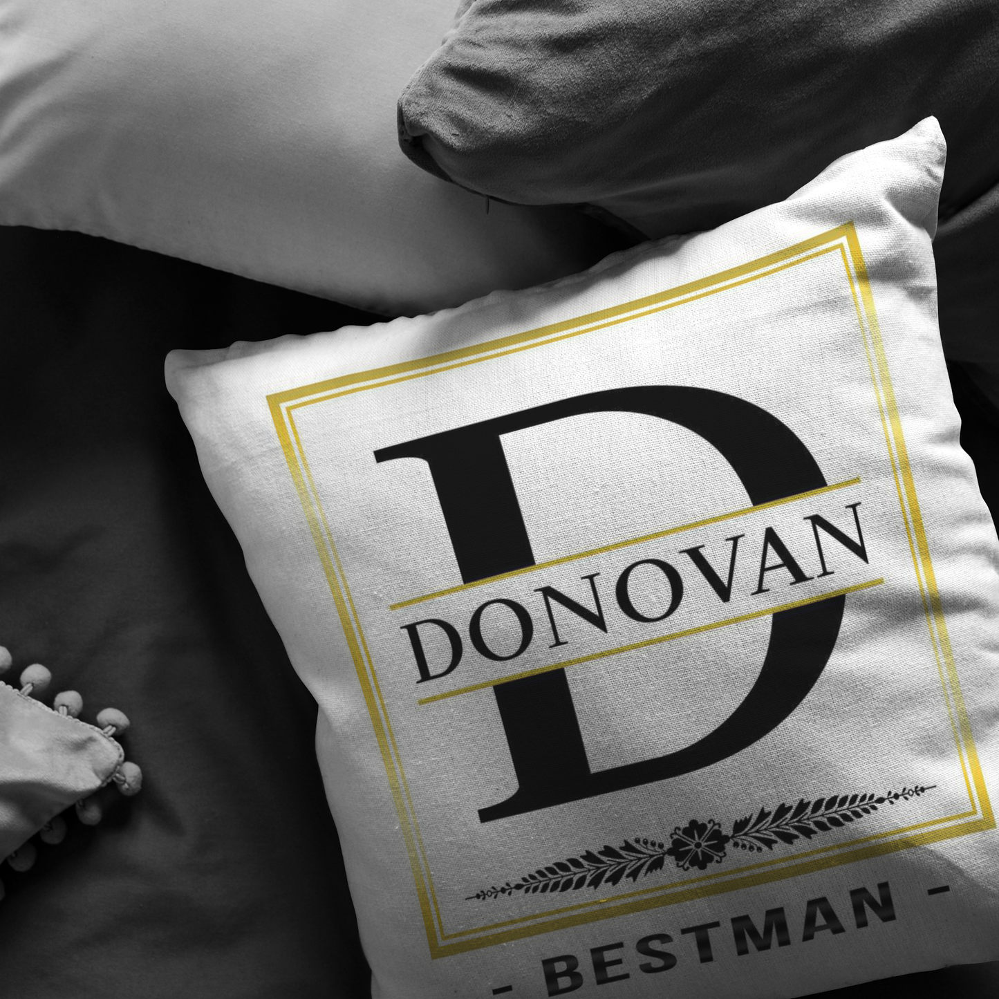 ND-pl21255277-sp-28950 - [ Donovan | 1 | 1 ] (PI_ThrowPillowCovers) Valentine Gift Idea For Him, Husband And Father With Name Do