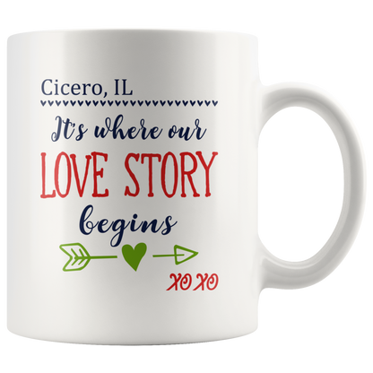 M-Our-20458345-sp-27234 - [ Cicero | Illinois ] (mug_11oz_white) Mothers Day Gifts For Wife Mug - Cicero Illinois IL Its Wher