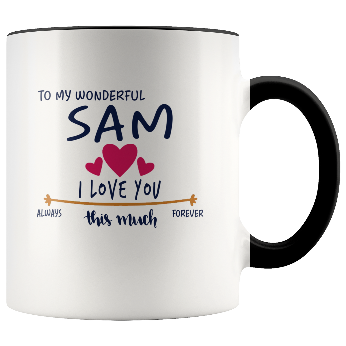 M-21260667-sp-23224 - Valentines Day Coffee Mug with Name Sam - to My Wonderful Sa