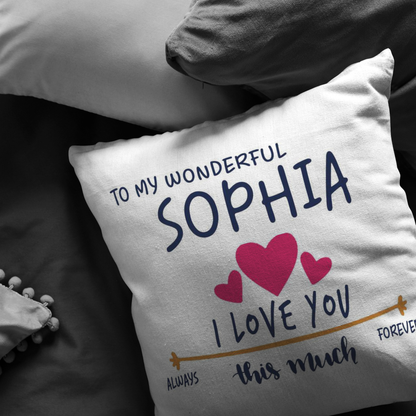 PL-21251037-sp-22996 - Valentines Day Pillow Covers 18x18 - to My Wonderful Sophia