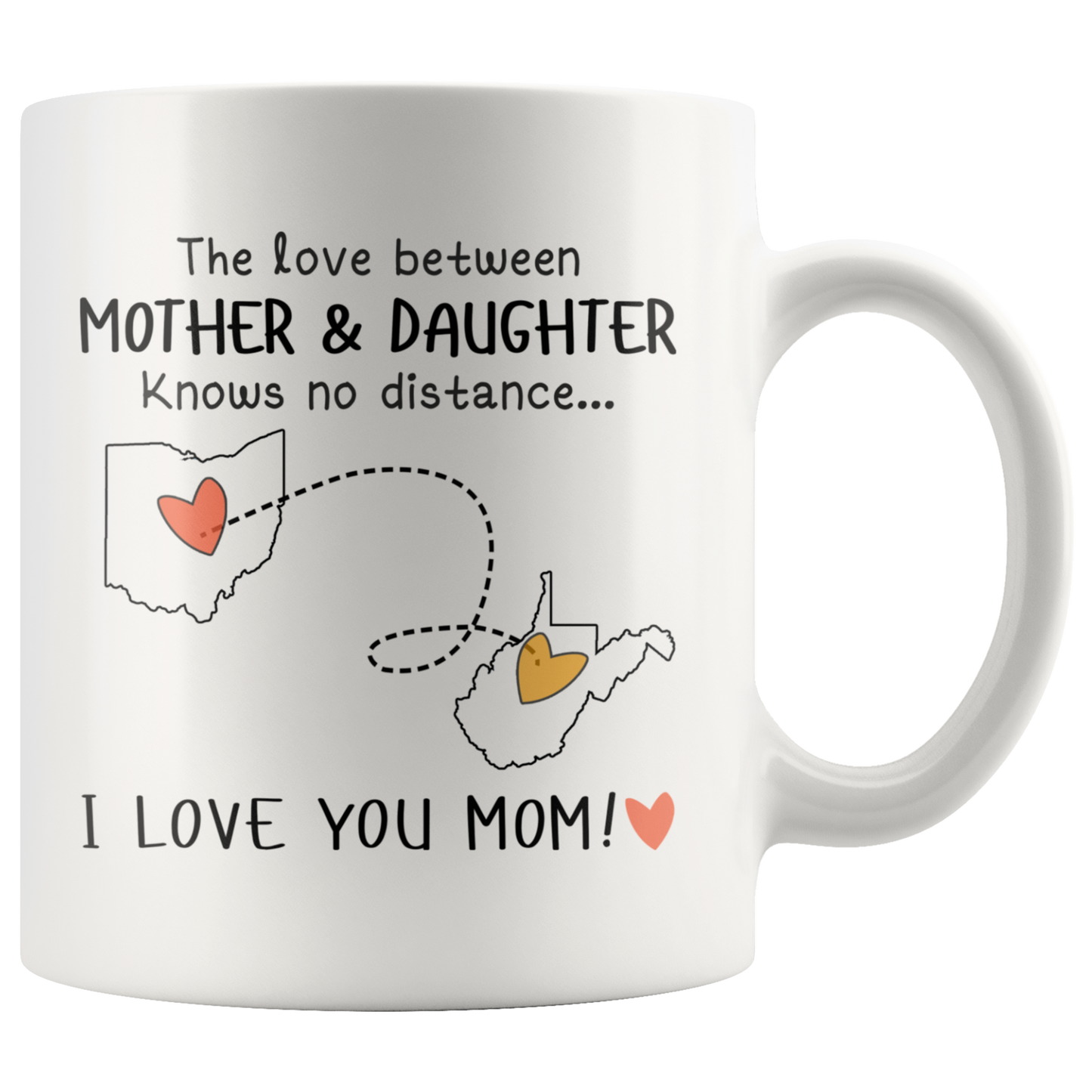 HNV-CUS-GRAND-sp-27267 - [ Ohio | West Virginia ] (mug_11oz_white) Mothers Day Gifts Personalized Mother Day Gifts Coffee Mug F