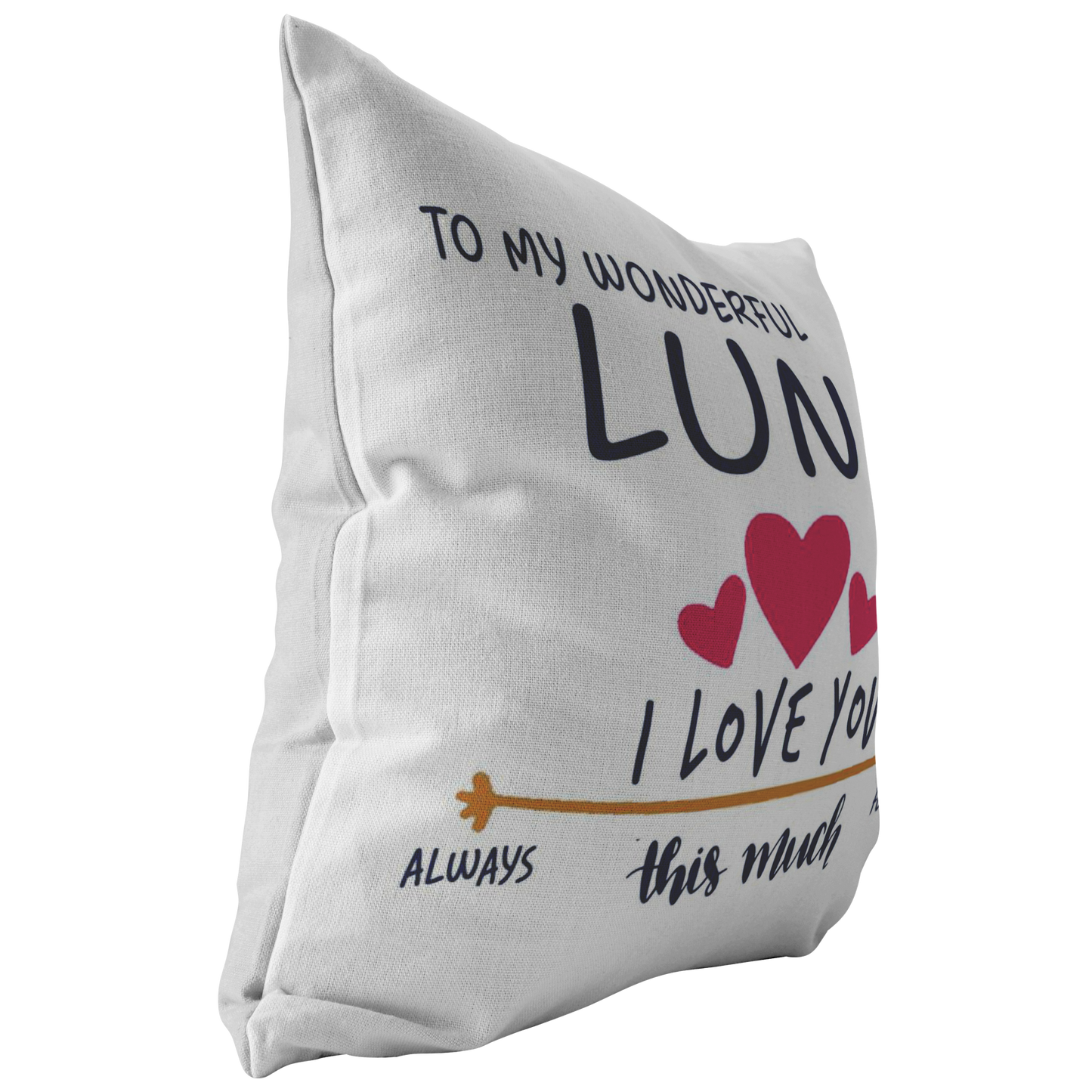PL-21252068-sp-28980 - [ Luna | 1 | 1 ] (PI_ThrowPillowCovers) Valentines Day Pillow Covers 18x18 - to My Wonderful Luna I