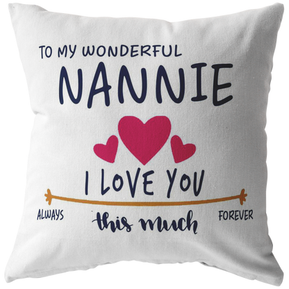 PL-21251349-sp-23674 - [ Nannie | 1 | 1 ]Valentines Day Pillow Covers 18x18 - to My Wonderful Nannie