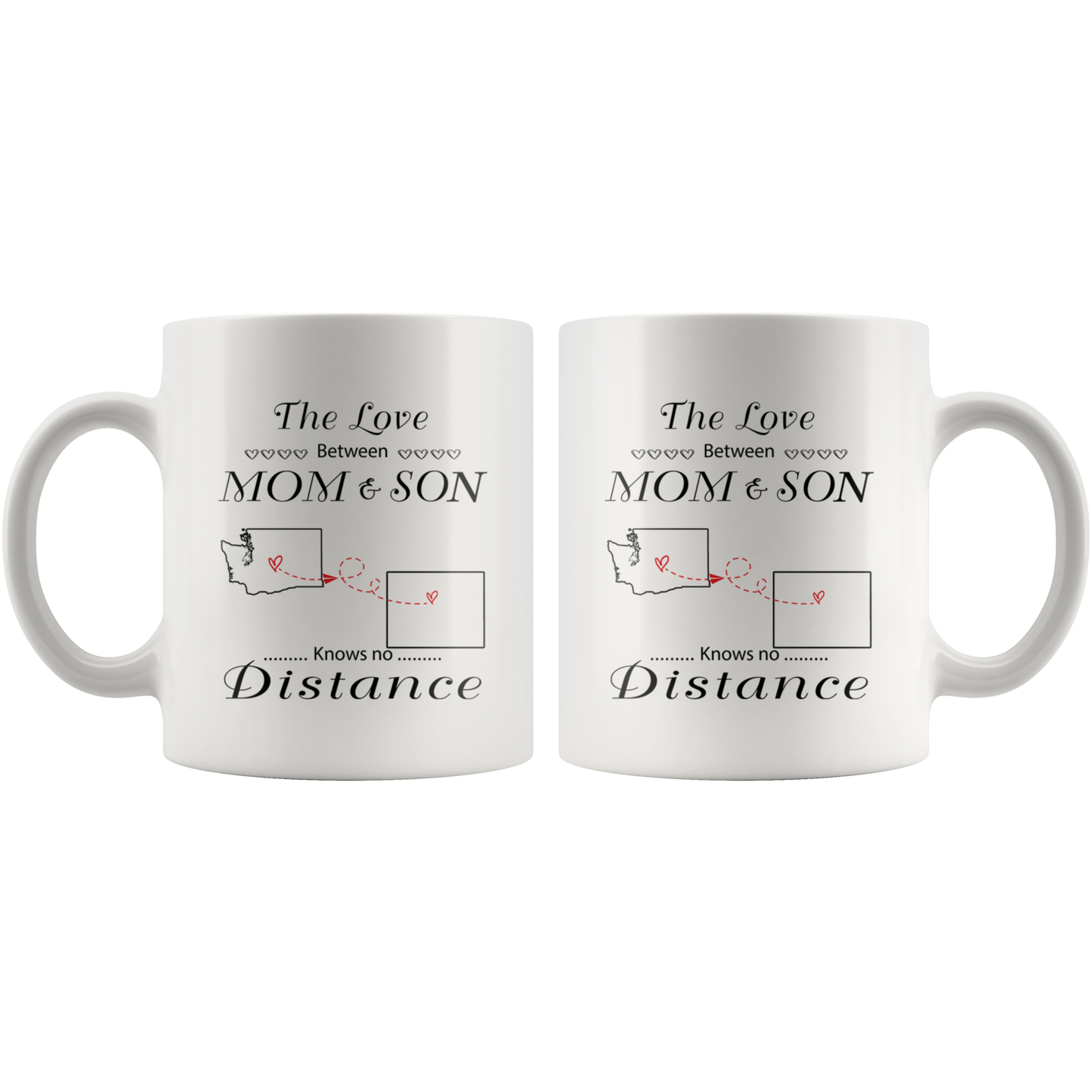 M-20615803-sp-27260 - [ Washington | Wyoming ] (mug_11oz_white) The Love Between Mother Mom And Son Knows No Distance Washin