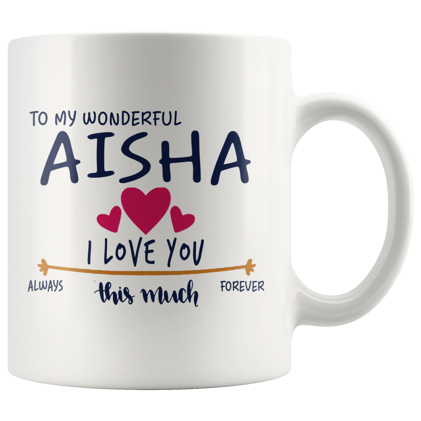 M-20477612-sp-24210 - [ Aisha | 1 | 1 ]Valentines Gift For Women Birthday Gift Name Mug - To My Won