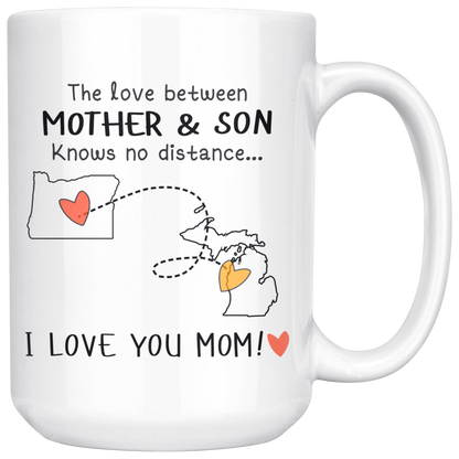 HNV-CUS-GRAND-sp-25845 - [ Oregon | Michigan ] (mug_15oz_white) Mothers Day Gifts Personalized Mother Day Gifts Coffee Mug F