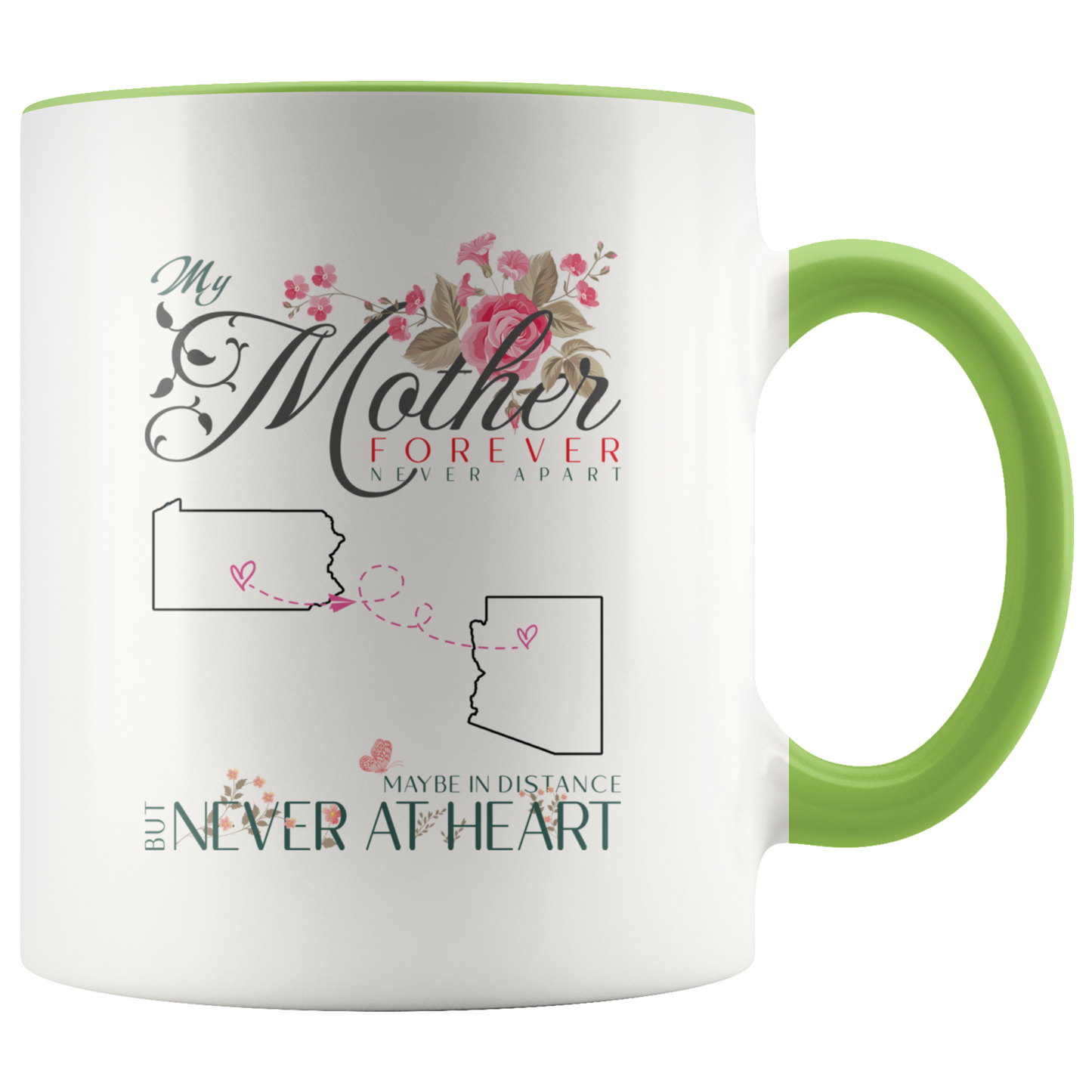 M-21332750-sp-23383 - Mothers Day Gifts Coffee Mug Distance Pennsylvania Arizona -