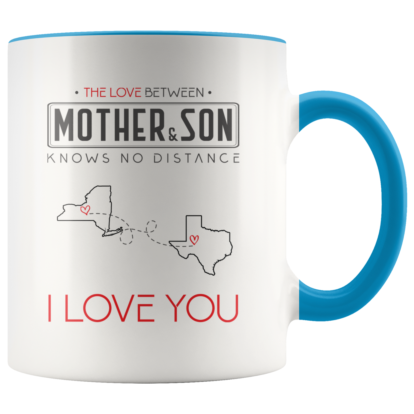 ND-21315233-sp-23550 - [ New York | Texas ]Mom And Son Accent Mug 11 oz Red - The Love Between Mother A