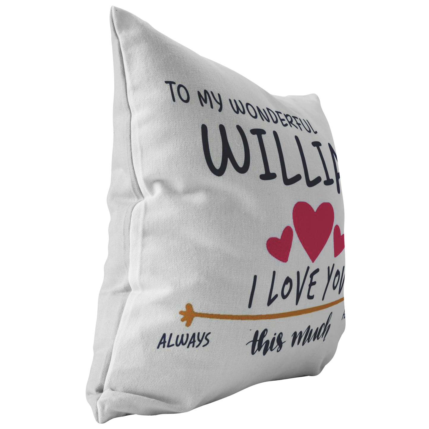 PL-21252279-sp-22045 - Valentines Day Pillow Covers 18x18 - to My Wonderful William
