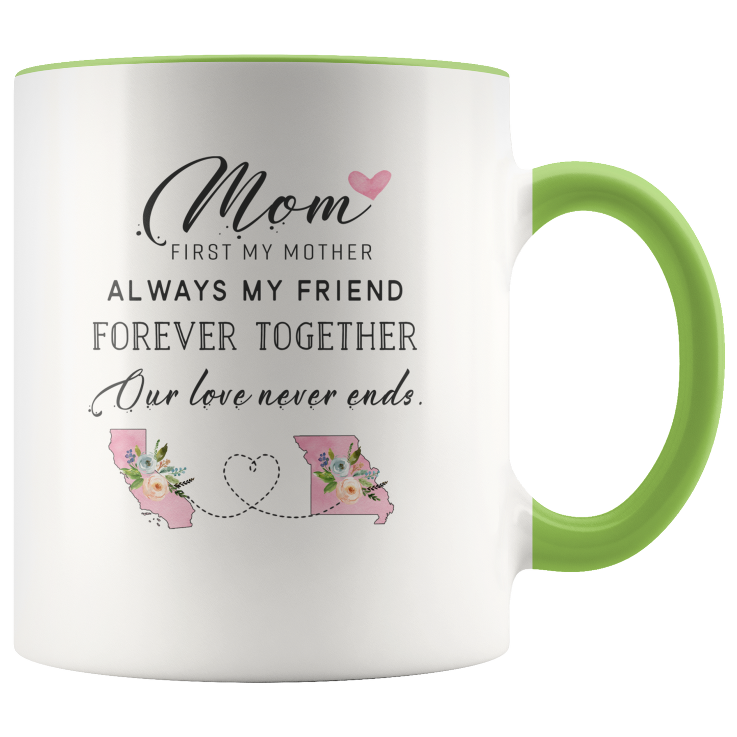 ND-21358810-sp-23735 - [ California | Missouri ]Mothers Day Accent Mug Red - Mom, First My Mother Always My