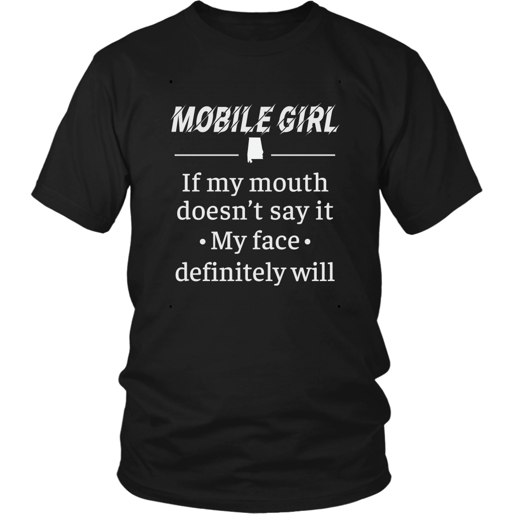 SHIRT0120738641-M-sp-23027 - Shirt for Women, Mobile Girl Alabama AL If My Mouth Doesnt