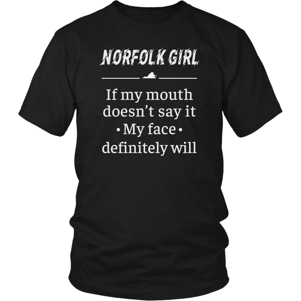 SHIRT0120738612-M-sp-23885 - [ Norfolk | Virginia ]Shirt for Women, Norfolk Girl Virginia VA If My Mouth Doesn