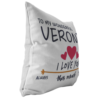 PL-21250766-sp-24108 - [ Veronica | 1 | 1 ]Valentines Day Pillow Covers 18x18 - to My Wonderful Veronic