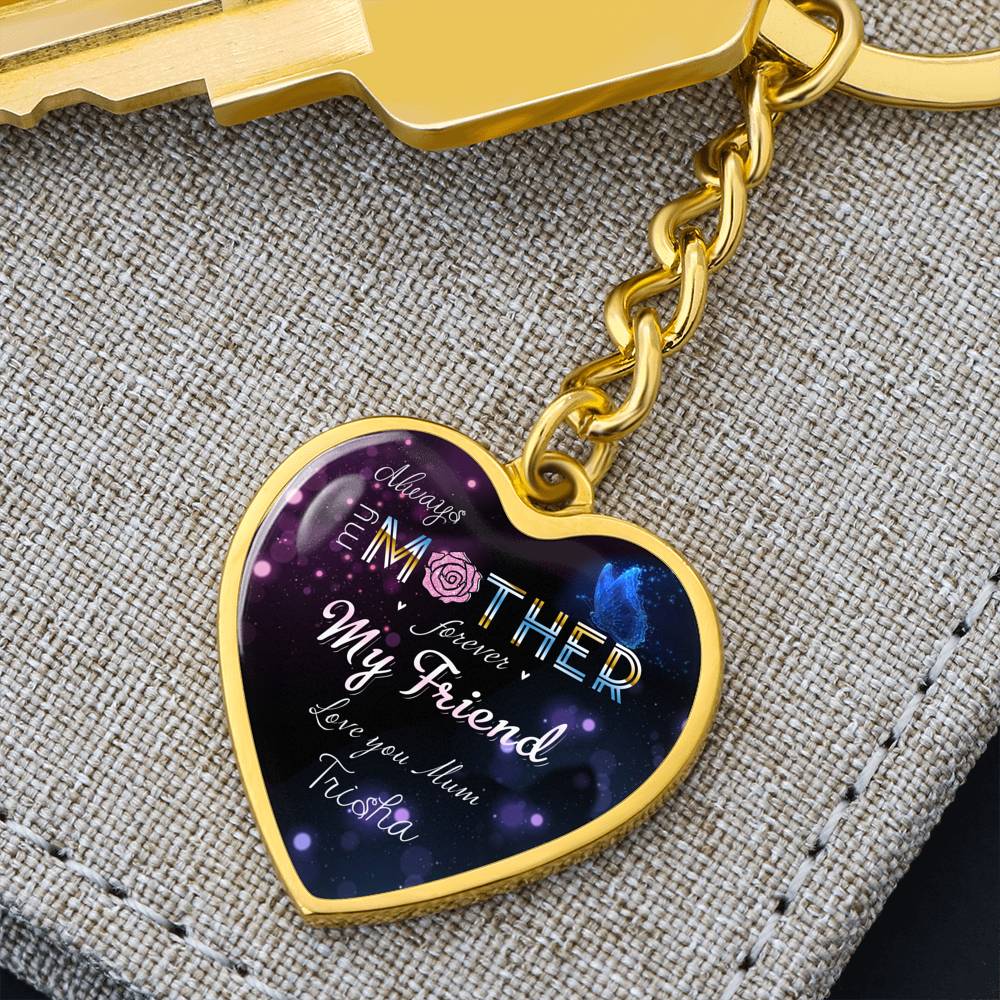 KC-22046739-sp-43755 - [ Trisha | 1 | 1 ] (SO_Keychain_Heart) Mother Day Key Chain Gifts From Son/Daughter Who Has First N