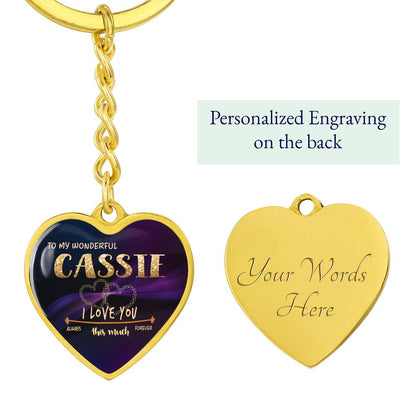 KC-22023213-sp-40589 - [ Cassie | 1 | 1 ] (SO_Keychain_Heart) Keychain Accessories With First Name - To My Wonderful Cassi