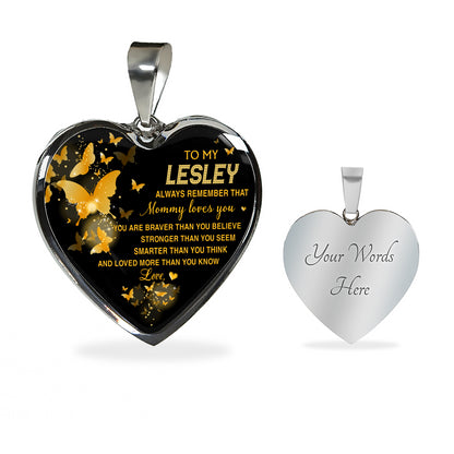 00120535519-1GP-sp-43854 - [ Lesley | 1 | 1 ] (SO_Heart_Necklace_Variation_None) Personalized Necklace Name for Wife to My Lesley Always Reme