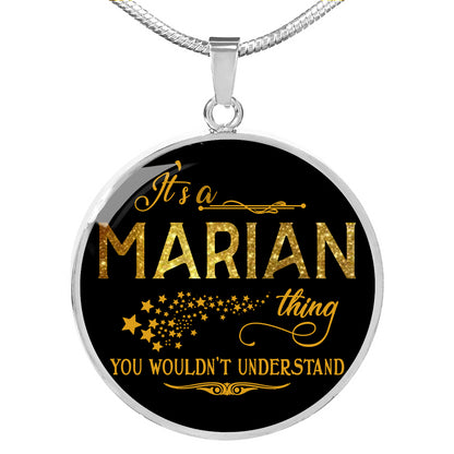 RNL-20318740--sp-33264 - [ Marian | 1 ] (round_necklace) FamilyGift Name Necklace It is Marian Thing You Wouldnt Unde