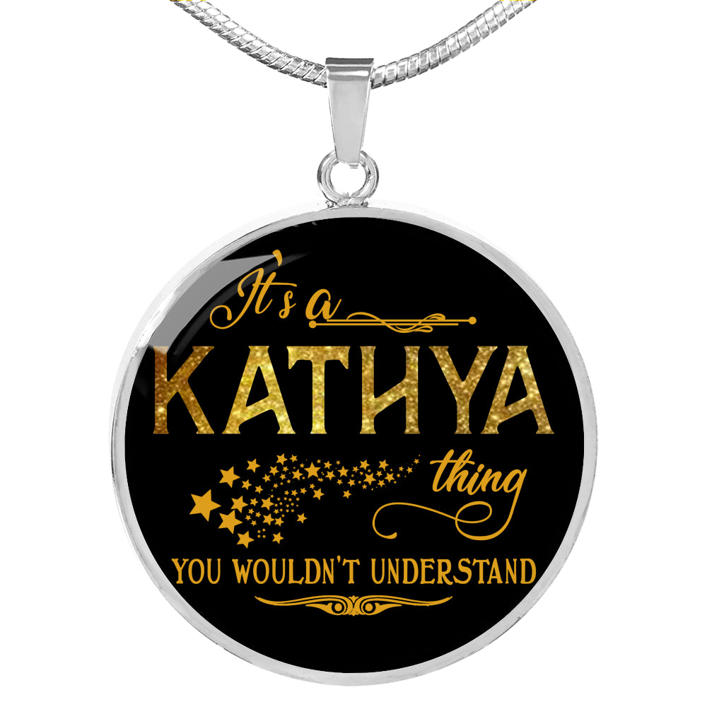 RNL-20321129--sp-40249 - [ Kathya | 1 ] (round_necklace) FamilyGift Name Necklace It is Kathya Thing You Wouldnt Unde