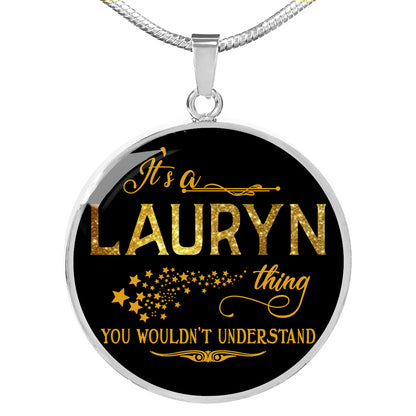 RNL-20320842--sp-40102 - [ Lauryn | 1 ] (round_necklace) FamilyGift Valentine Jewelry Ideas for Her Name Necklace It