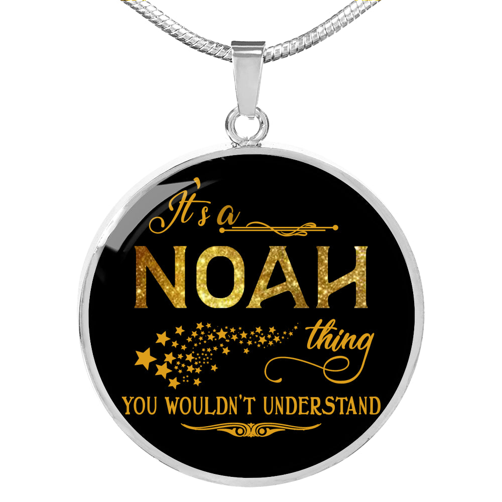 RNL-20321109--sp-32455 - [ Noah | 1 ] (round_necklace) FamilyGift Valentine Jewelry Ideas for Her Name Necklace It