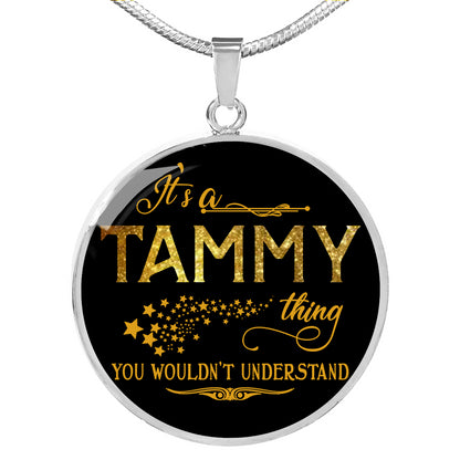 RNL-20318601--sp-34835 - [ Tammy | 1 ] (round_necklace) Valentine Jewelry Ideas for Her Name Necklace It is Tammy Th