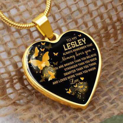 00120535519-1GP-sp-43854 - [ Lesley | 1 | 1 ] (SO_Heart_Necklace_Variation_None) Personalized Necklace Name for Wife to My Lesley Always Reme