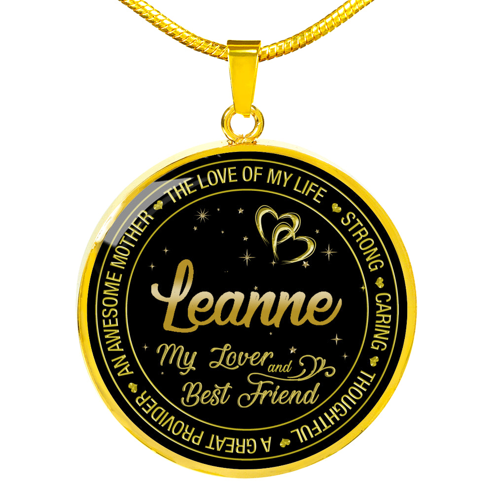 RL-21308831-sp-33139 - [ Leanne | 1 | 1 ] (SO_Necklace) FamilyGift Necklace with Name Wife Leanne - The Love of My L