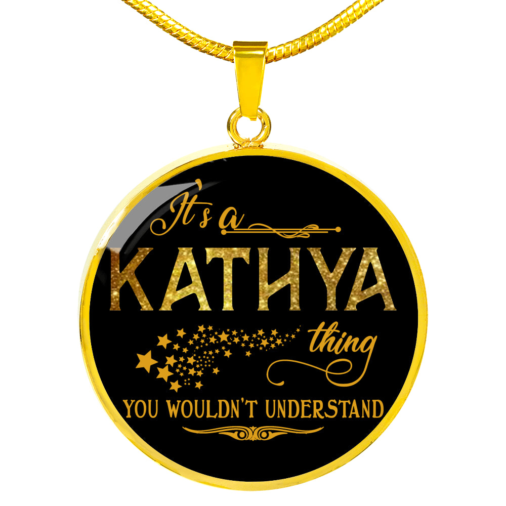 RNL-20321129--sp-40249 - [ Kathya | 1 ] (round_necklace) FamilyGift Name Necklace It is Kathya Thing You Wouldnt Unde