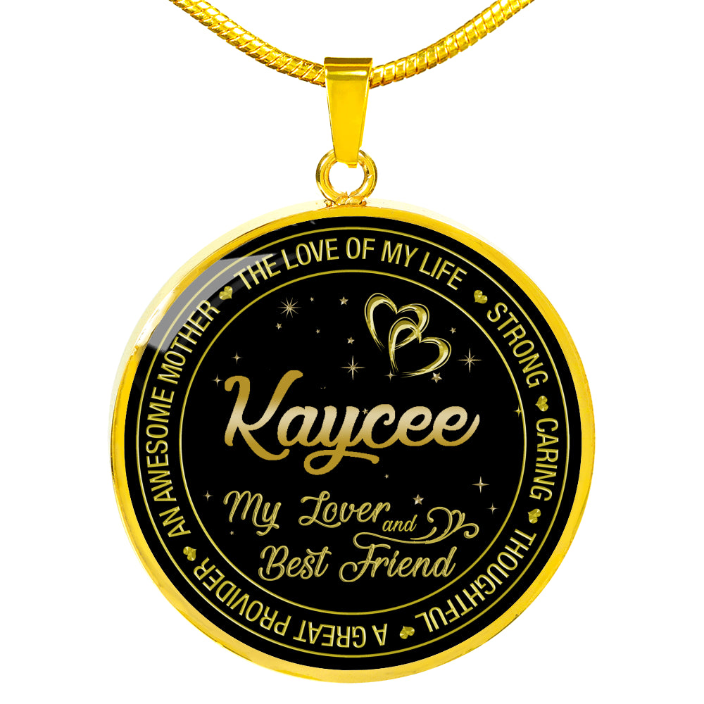 RL-21309511-sp-30375 - [ Kaycee | 1 | 1 ] (SO_Necklace) FamilyGift Necklace with Name Wife Kaycee - The Love of My L