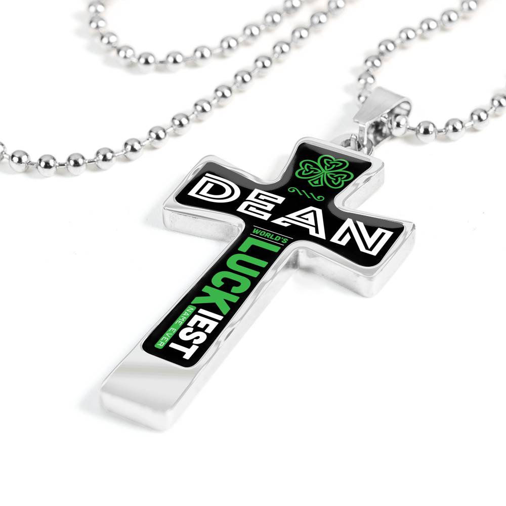 crn120514064-SS-sp-31201 - [ Dean | 1 | 1 ] (SO_CrossNecklace) FamilyGift Funny St Patricks Day Accessories - Dean Worlds