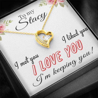 RN-21286719-sp-39556 - [ Stacy | 1 | 1 ] (SO_MessageCard_Forever_Love) FamilyGift Valentines Day Necklaces for Her - to My Stacy I