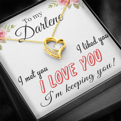 RN-21286697-sp-36584 - [ Darlene | 1 | 1 ] (SO_MessageCard_Forever_Love) FamilyGift Valentines Day Necklaces for Her - to My Darlene