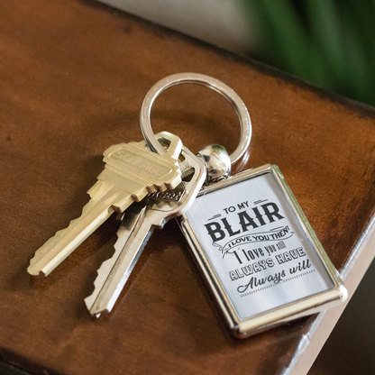 KC-21245366-sp-23126 - Keychain For Boyfriend With Name Blair - To My Blair I Love
