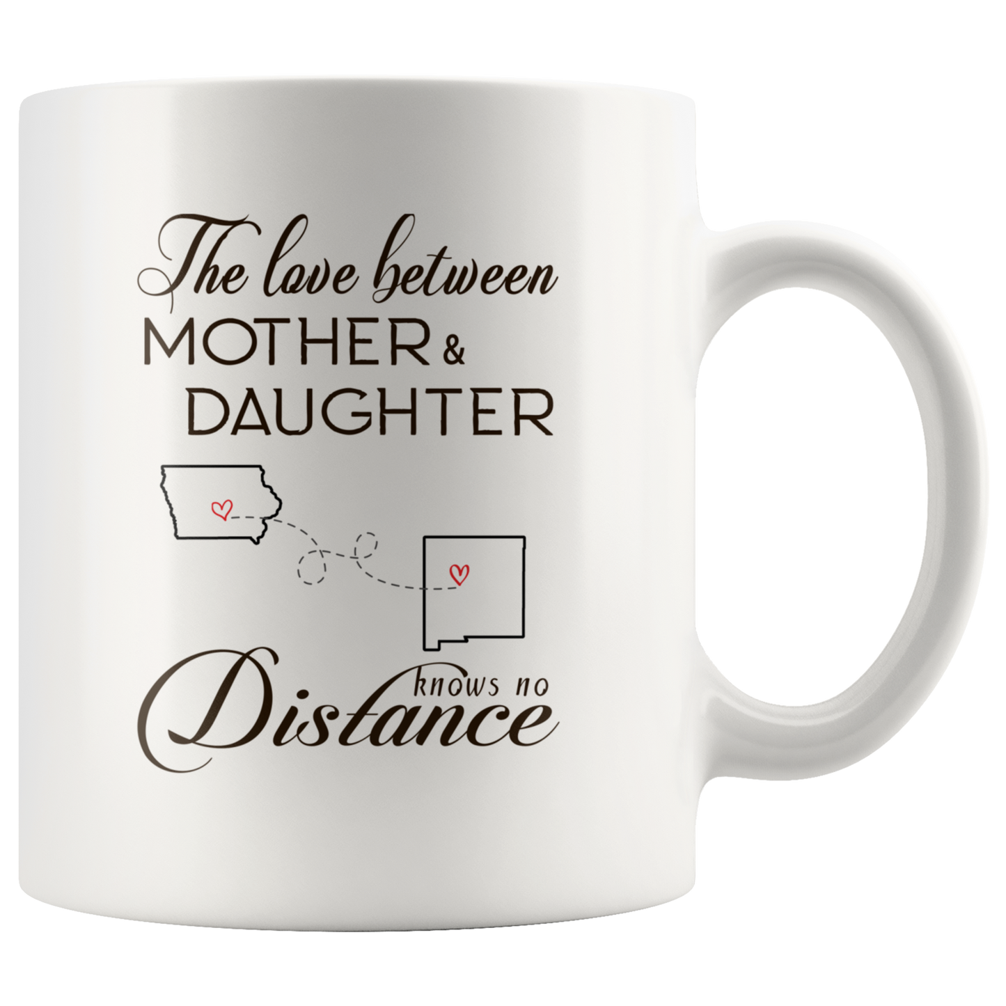 ND20604535-15oz-sp-23211 - Personalized Long Distance State Coffee Mug - The Love Betwe