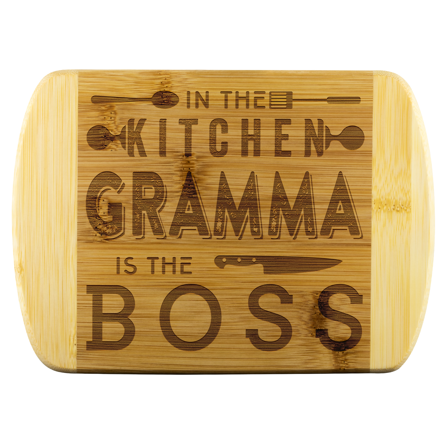 cub-20516371-sp-47326 - [ Gramma | 1 | 1 ] (TL_RoundEdgeWoodCuttingBoard) Mothers Day Gifts For Wife - In The Kitchen Gramma Is The Bo
