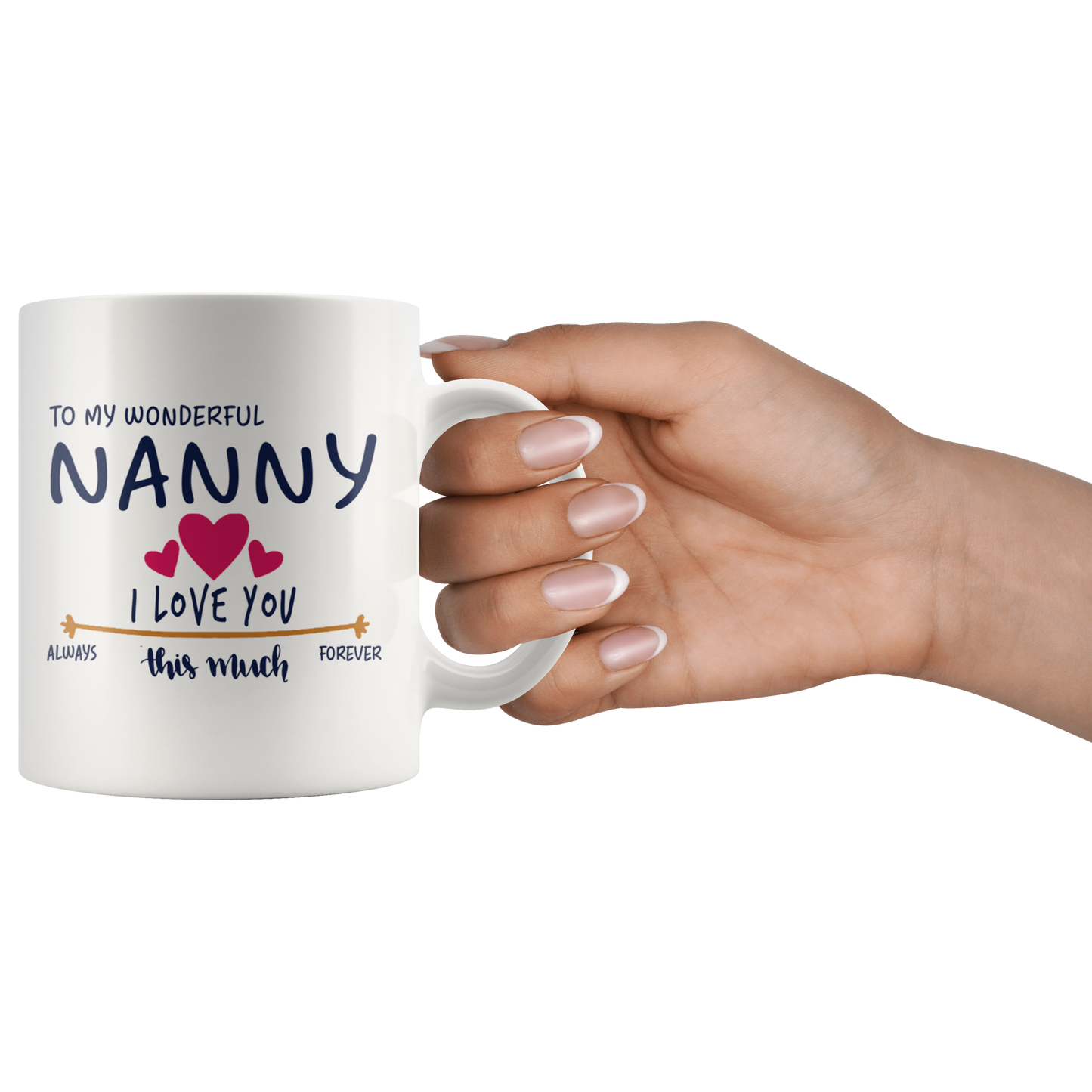 M-20470315-sp-23937 - [ Nanny | 1 ]Valentines Day Mug Gifts for Daddy, Mum, Grandpa, Grandma -
