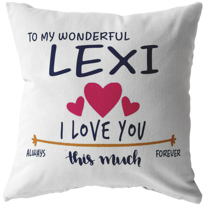 PL-21251989-sp-39937 - [ Lexi | 1 | 1 ] (PI_ThrowPillowCovers) Valentines Day Pillow Covers 18x18 - to My Wonderful Lexi I