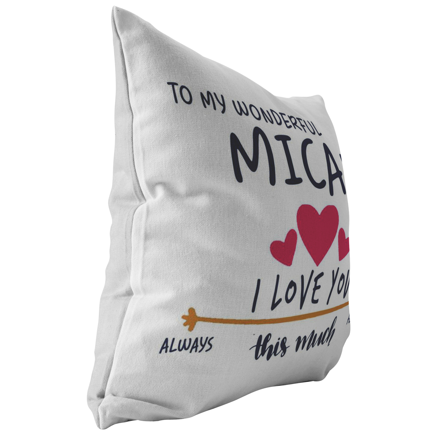 PL-21251894-sp-38807 - [ Micah | 1 | 1 ] (PI_ThrowPillowCovers) Valentines Day Pillow Covers 18x18 - to My Wonderful Micah I