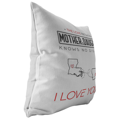 ND-pl20419438-sp-45284 - [ Louisiana | Montana | Mother And Daughter ] (PI_ThrowPillowCovers) Happy Decoration Personalized Two State Map - The Love Betwe