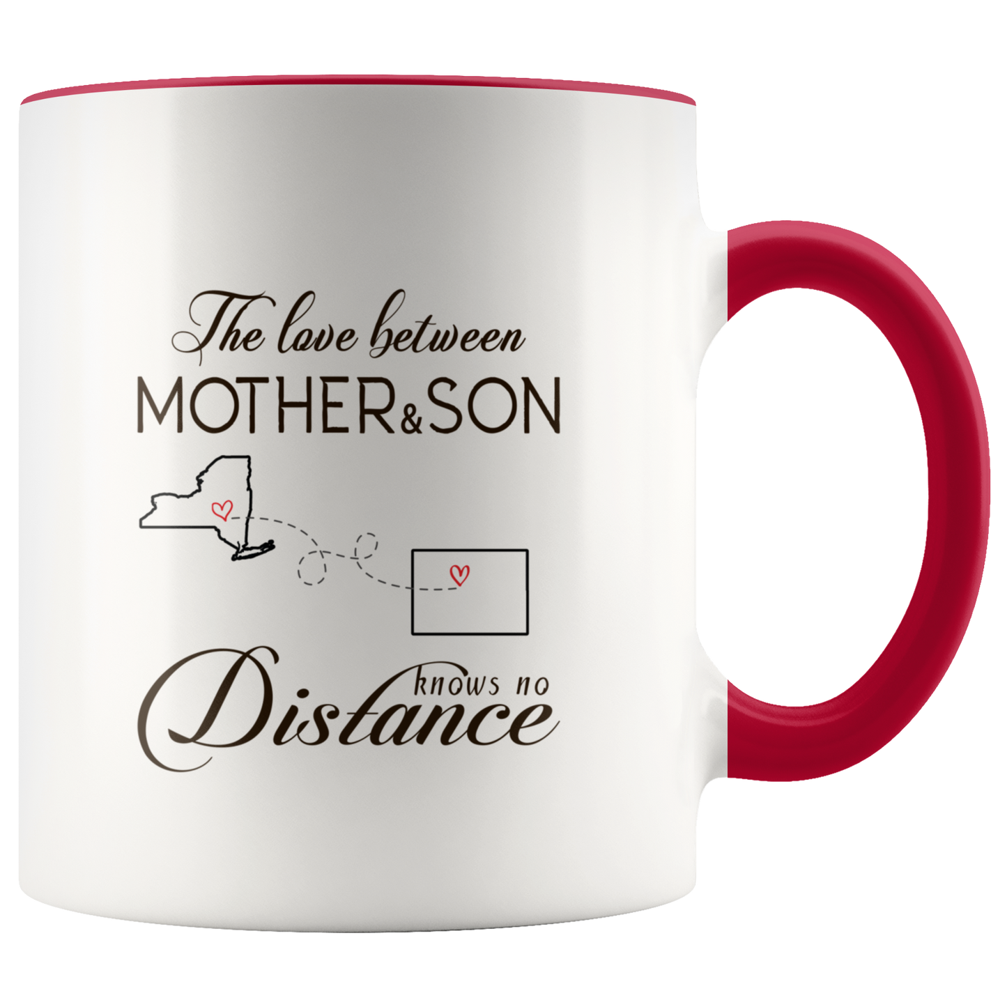 ND-21335628-sp-23697 - [ New York | Colorado ]Long Distance Accent Mug 11 oz Red - The Love Between Mother