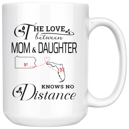 M-20624078-sp-24109 - [ Pennsylvania | Florida ]Mom Long Distance State Mug Pennsylvania Florida - The Love