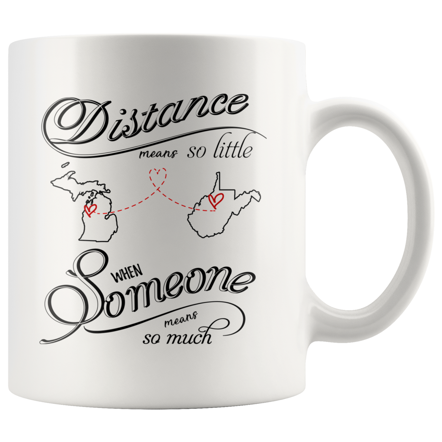 M-20485231-sp-23445 - Mothers Day Coffee Mug Michigan West Virginia Distance Means
