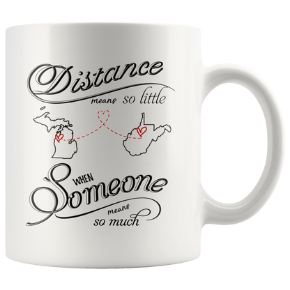 M-20485231-sp-23445 - Mothers Day Coffee Mug Michigan West Virginia Distance Means